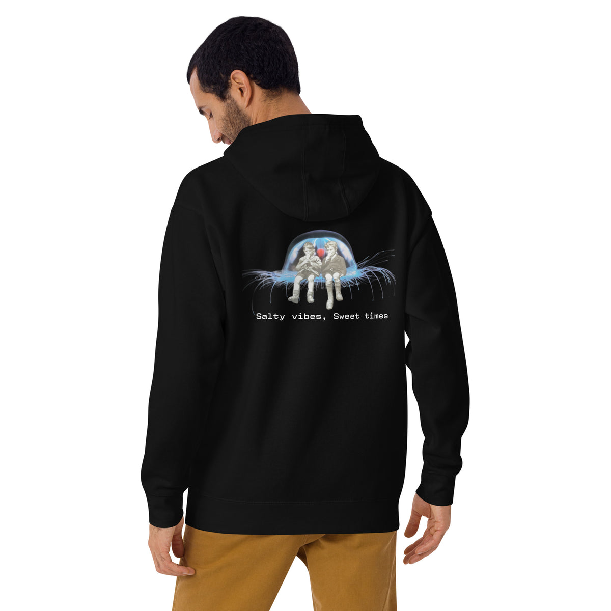 Salty Vibes, Sweet Times- Original Collage Art Unisex Hoodie