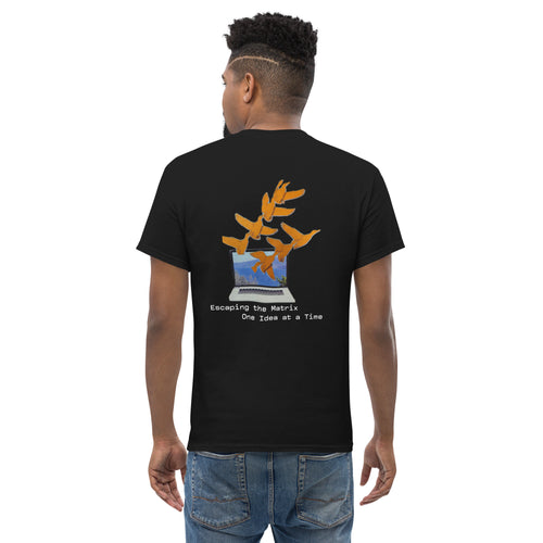 escaping the matrix unisex classic tee black back1